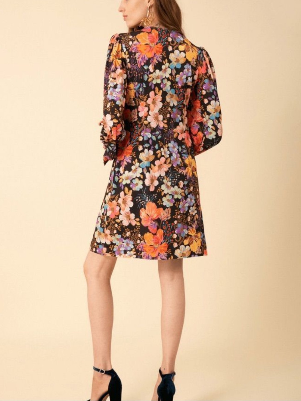 Hale Bob Louna Floral Mini Dress NWT Long Sleeve Boho Luxe Size Small - Picture 3 of 14